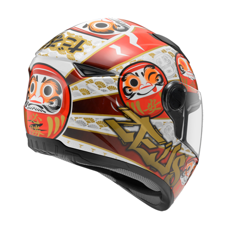 ZEUS ZS-811 AL35 白 / 紅 彩繪 全罩式帽款 輕量帽款