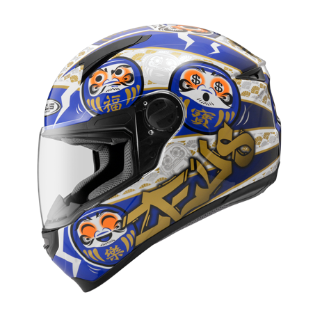 ZEUS ZS-811 AL35 白 / 藍 彩繪 全罩式帽款 輕量帽款