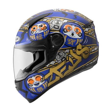 ZEUS ZS-811 AL35 消光黑 / 藍 彩繪 全罩式帽款 輕量帽款