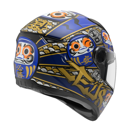 ZEUS ZS-811 AL35 消光黑 / 藍 彩繪 全罩式帽款 輕量帽款