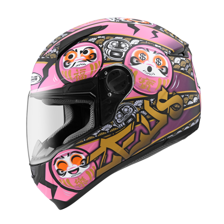 ZEUS ZS-811 AL35 消光黑 / 粉 彩繪 全罩式帽款 輕量帽款