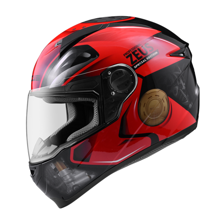 ZEUS ZS-811 AL39 珍珠黑 / 紅 彩繪 全罩式帽款 輕量帽款