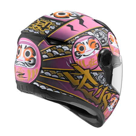 ZEUS ZS-811 AL35 消光黑 / 粉 彩繪 全罩式帽款 輕量帽款