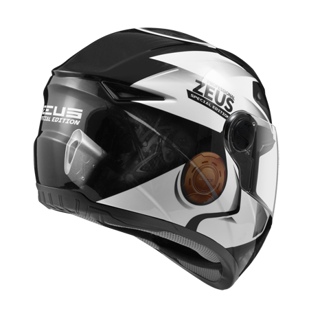 ZEUS ZS-811 AL39 珍珠黑 / 白 彩繪 全罩式帽款 輕量帽款