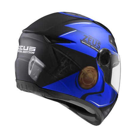 ZEUS ZS-811 AL39 珍珠黑 / 藍 彩繪 全罩式帽款 輕量帽款