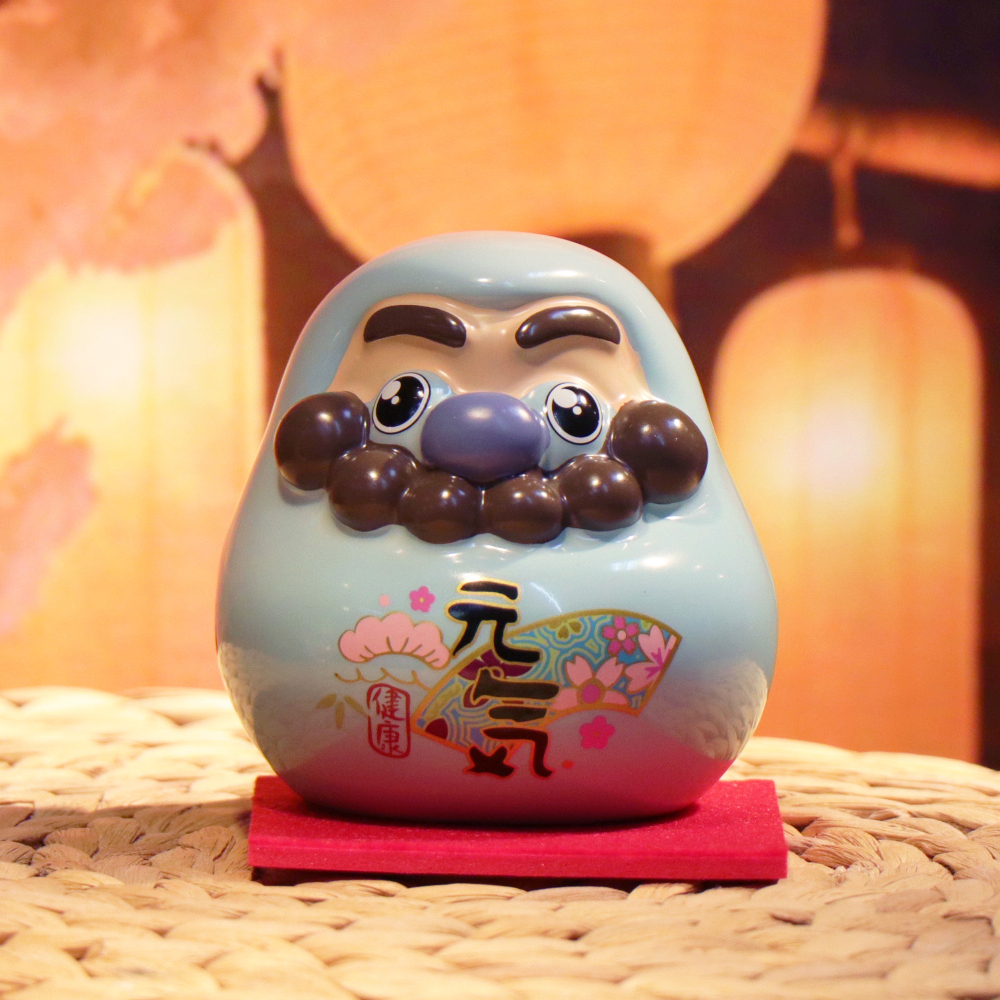 【金石工坊】巧克力甜甜圈達摩 - 藍