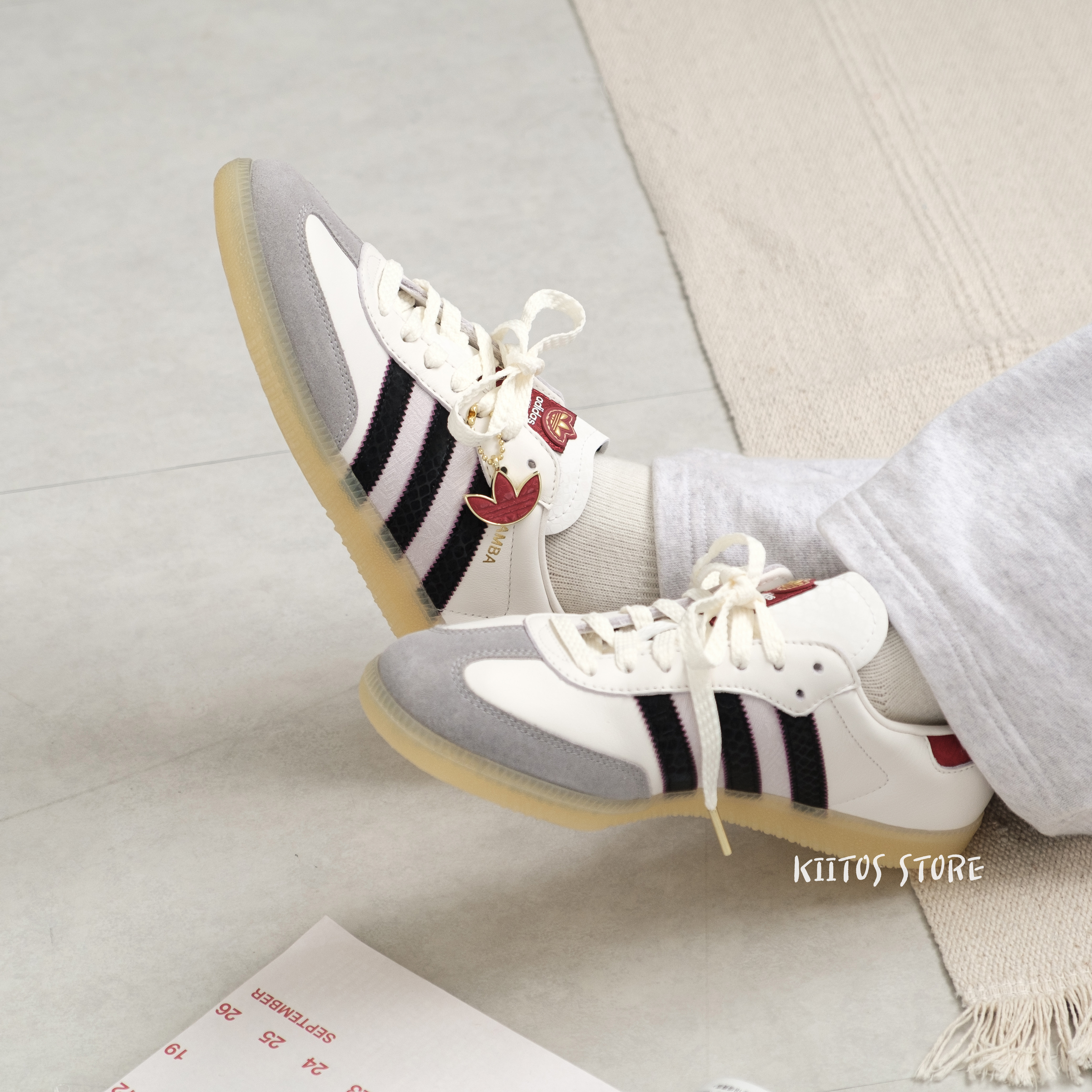 Adidas Originals Samba OG X CNY 蛇年限定 黑白紅 刺繡 蛇鱗紋 JQ5976