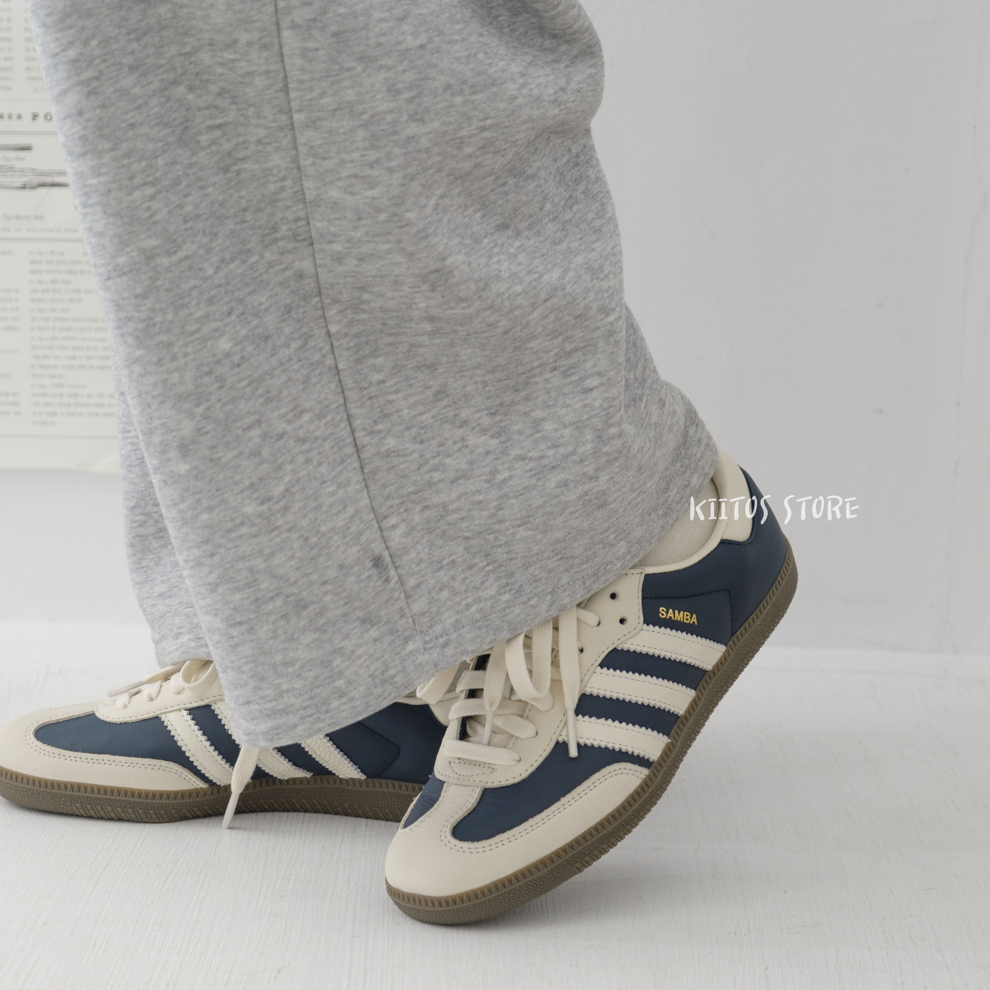 【現貨出清】Adidas Samba OG 深藍色 皮革 女鞋 IG1968  23cm