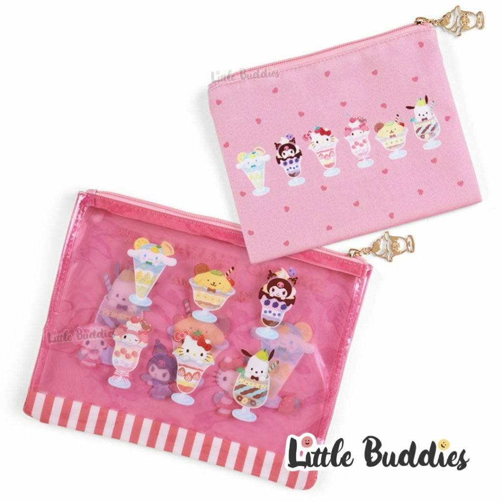 日版 Sanrio 雪糕芭菲設計系列 扁拉鍊袋 2P