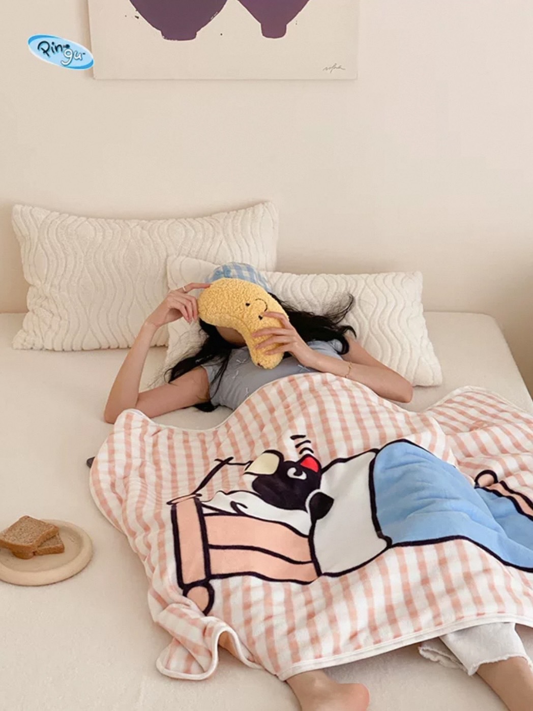 PINGU 企鵝家族 毛絨 午睡毯