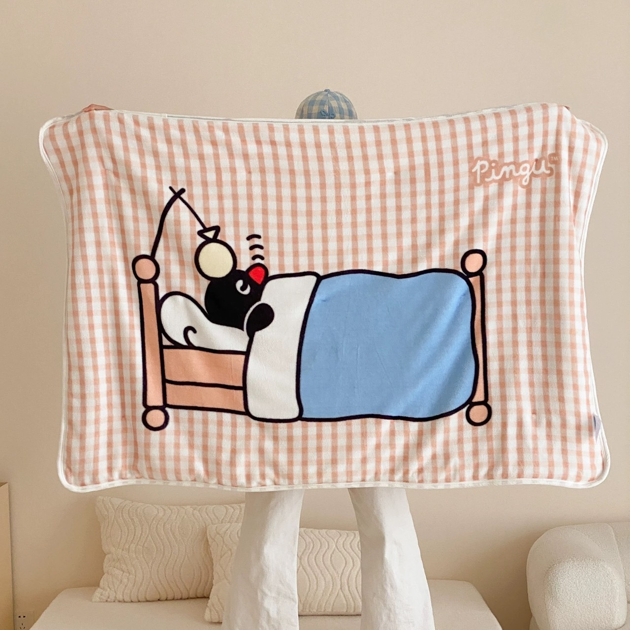 PINGU 企鵝家族 毛絨 午睡毯