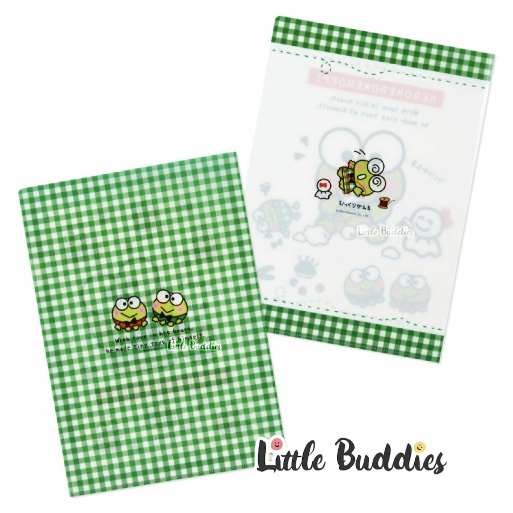 日版 Sanrio 7月生日Keroppi AP鴨系列 2P A4 File 文件夾套裝