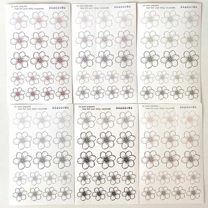 韓國 ggaggong．線花 vol.3 模造紙貼紙包 共八款