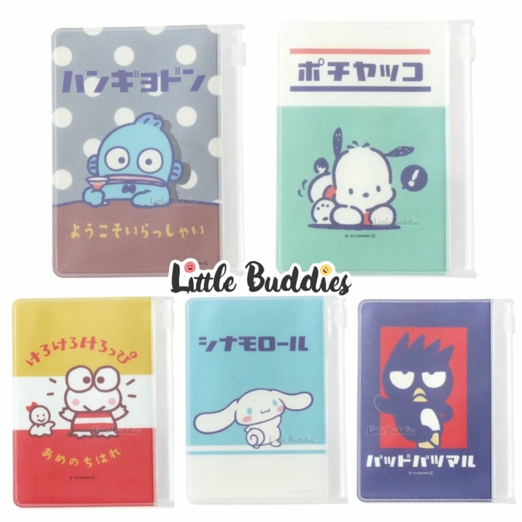 日版Sanrio復古系列 Zip Up Clear Case 拉鍊小物袋 證件套