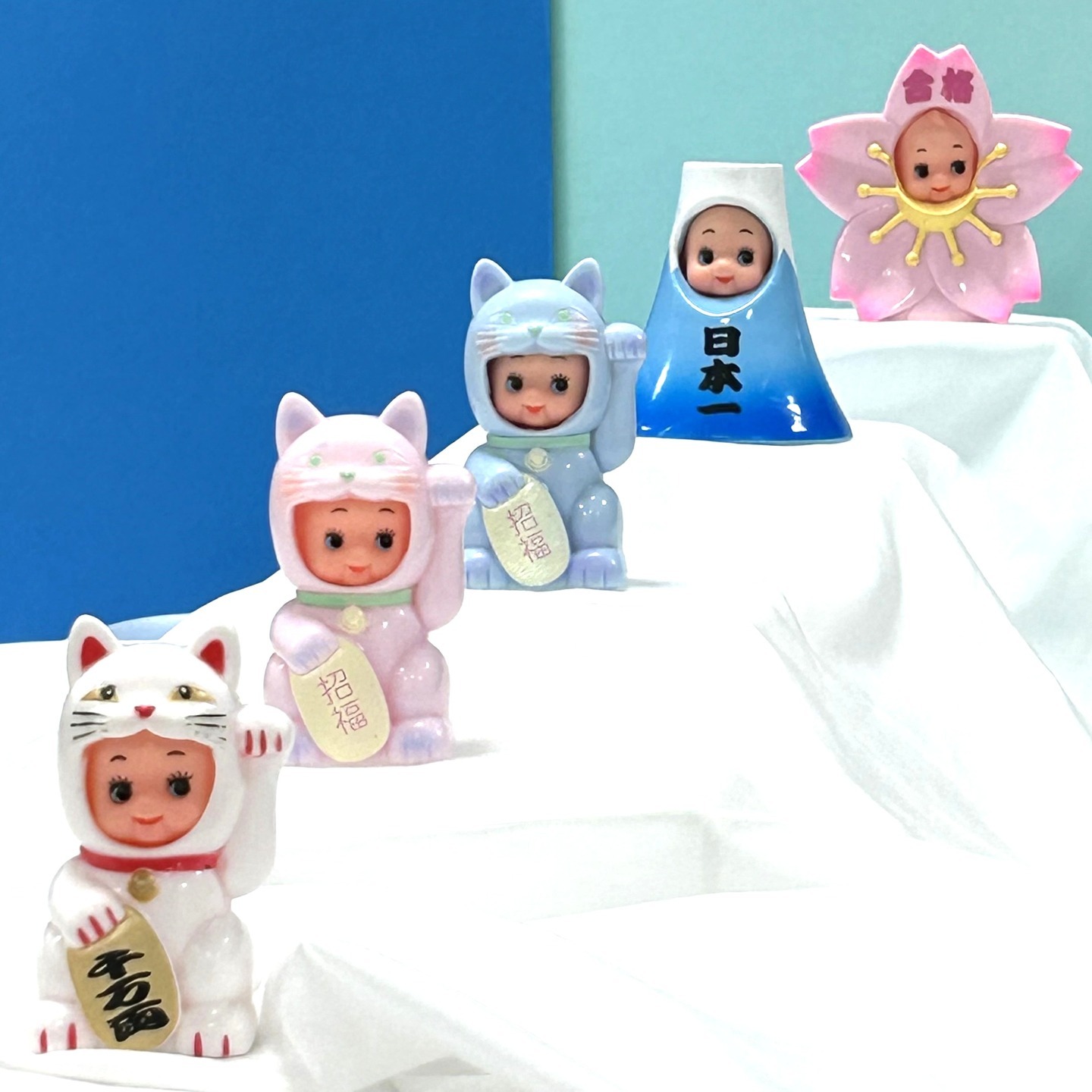 現貨┃日本製 Q比 富士山 富士山 櫻花 公仔 擺飾 玩具 5cm