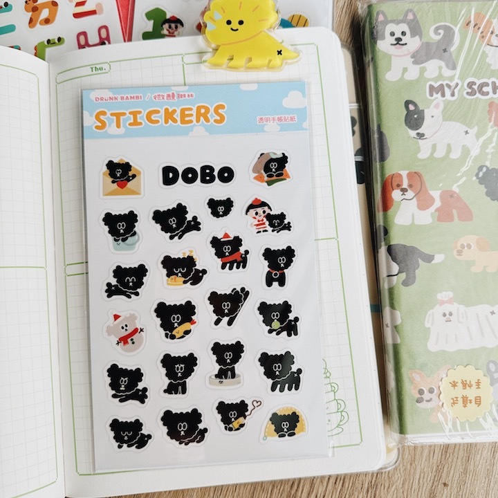 DOBE 透明小貼紙 手帳貼紙｜微醺斑比