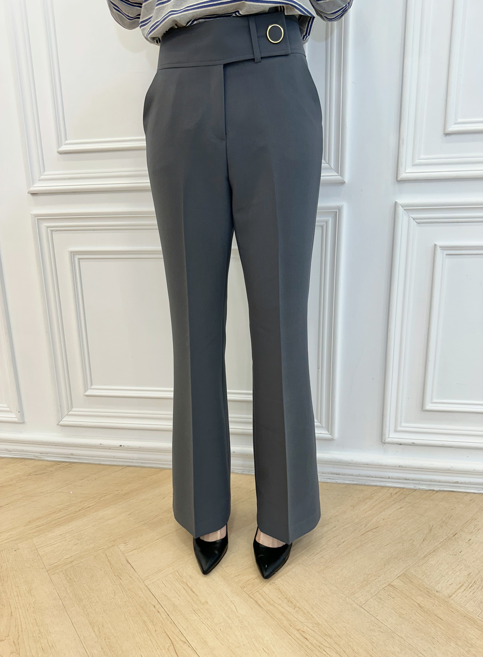 金釦長腿西褲(春款)