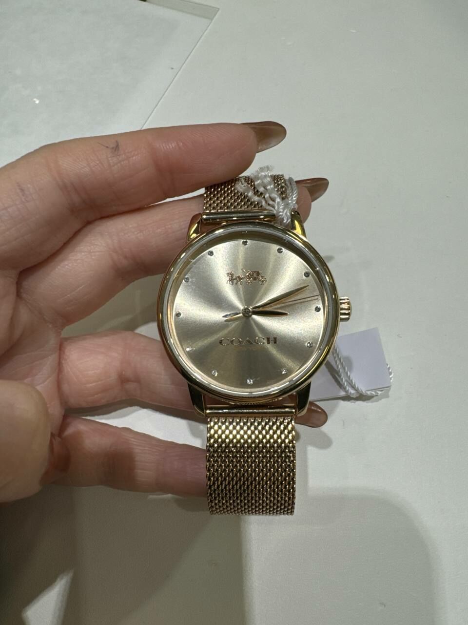 [U] LUXURY WATCH COACH GRAND WOMEN'S CARNATION GOLD GLITZ DIAL MESH,GOLD, 885997395731 (ULW66)