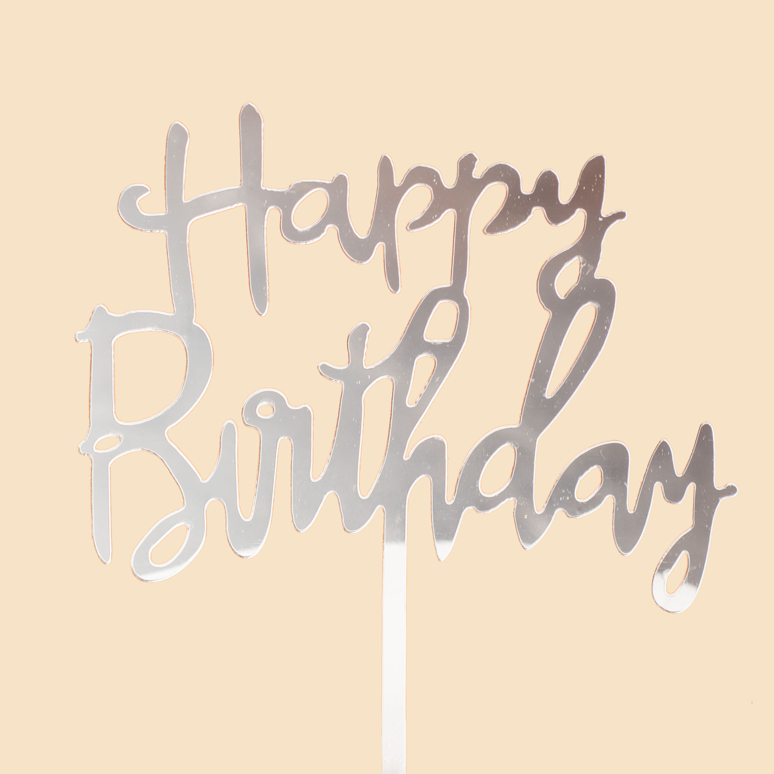 「Happy Birthday」 蛋糕插牌