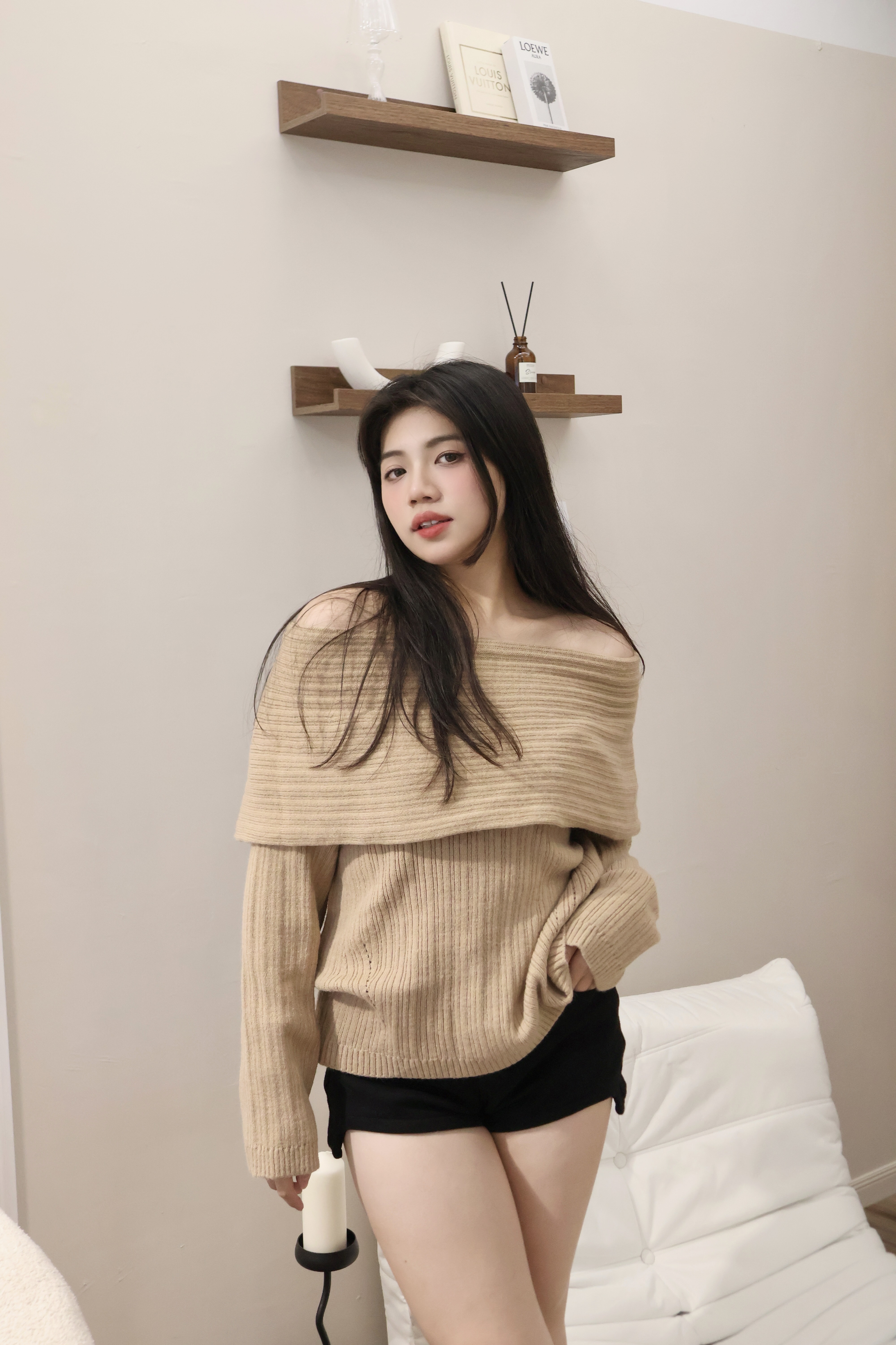 軟糯一字領毛衣🍰