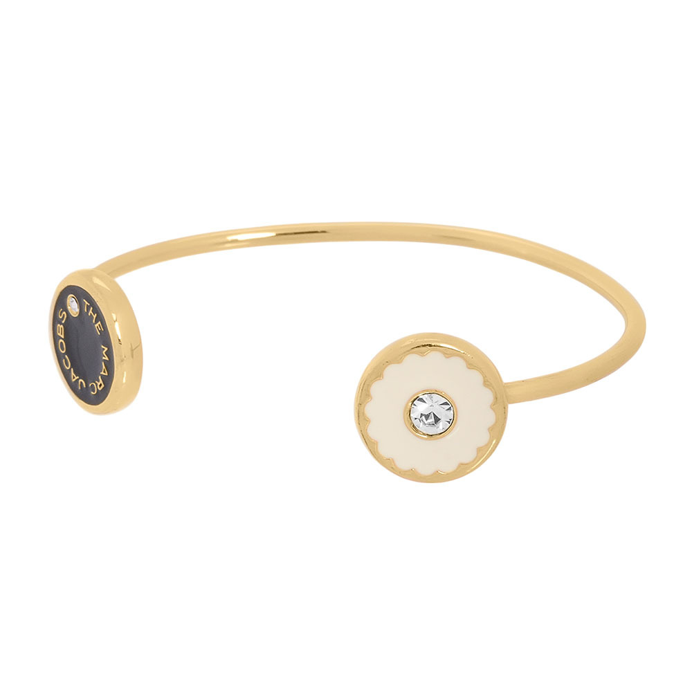 【MARC JACOBS】The Medallion 紀念章造型開口式手環(金色/黑色)J104MT3RWM0 0004