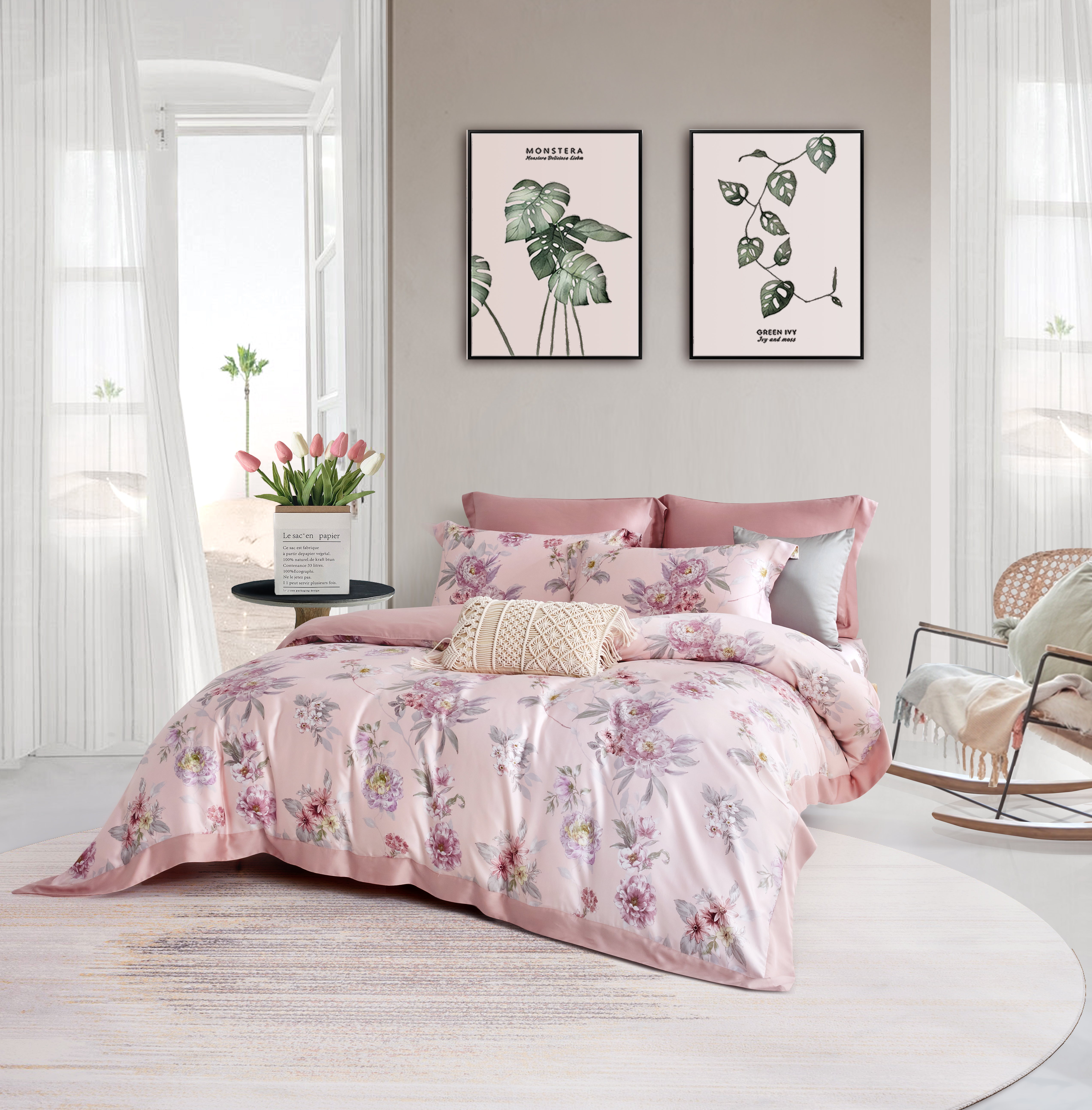 【全鋪棉】100%萊賽爾天絲|凡芮思【愛麗絲花園】雙色翅膀款