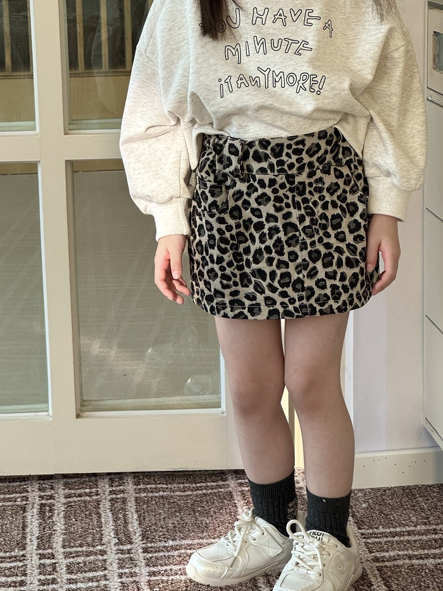 豹紋包臀A字裙