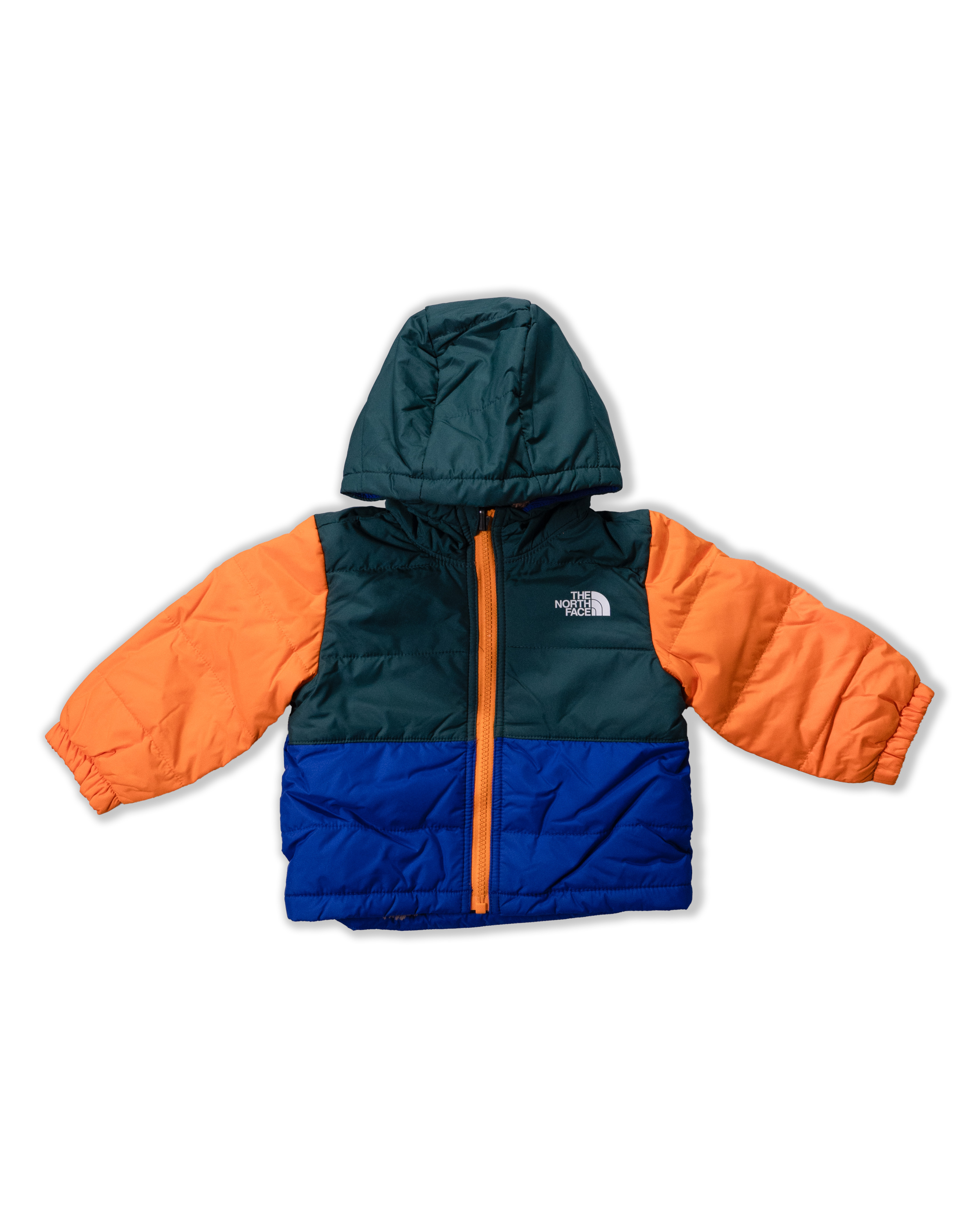 TNF北臉 0102 寶寶 綠橘藍拼色 鋪棉