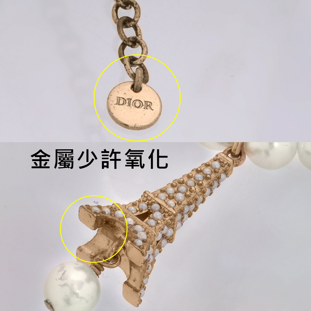 Plan de Paris 地標造型樹脂珍珠頸鍊(金色)N2364WOMRS_D301