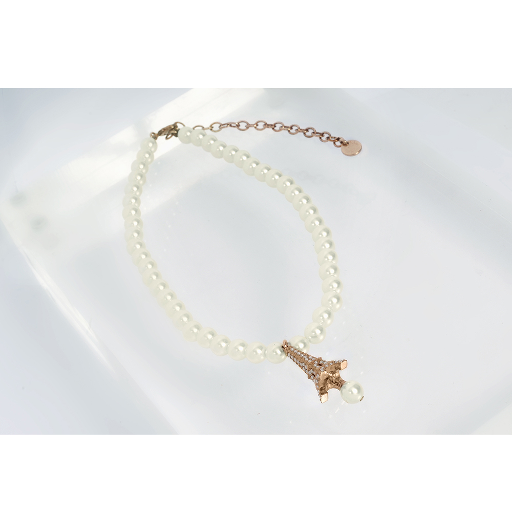 Plan de Paris 地標造型樹脂珍珠頸鍊(金色)N2364WOMRS_D301