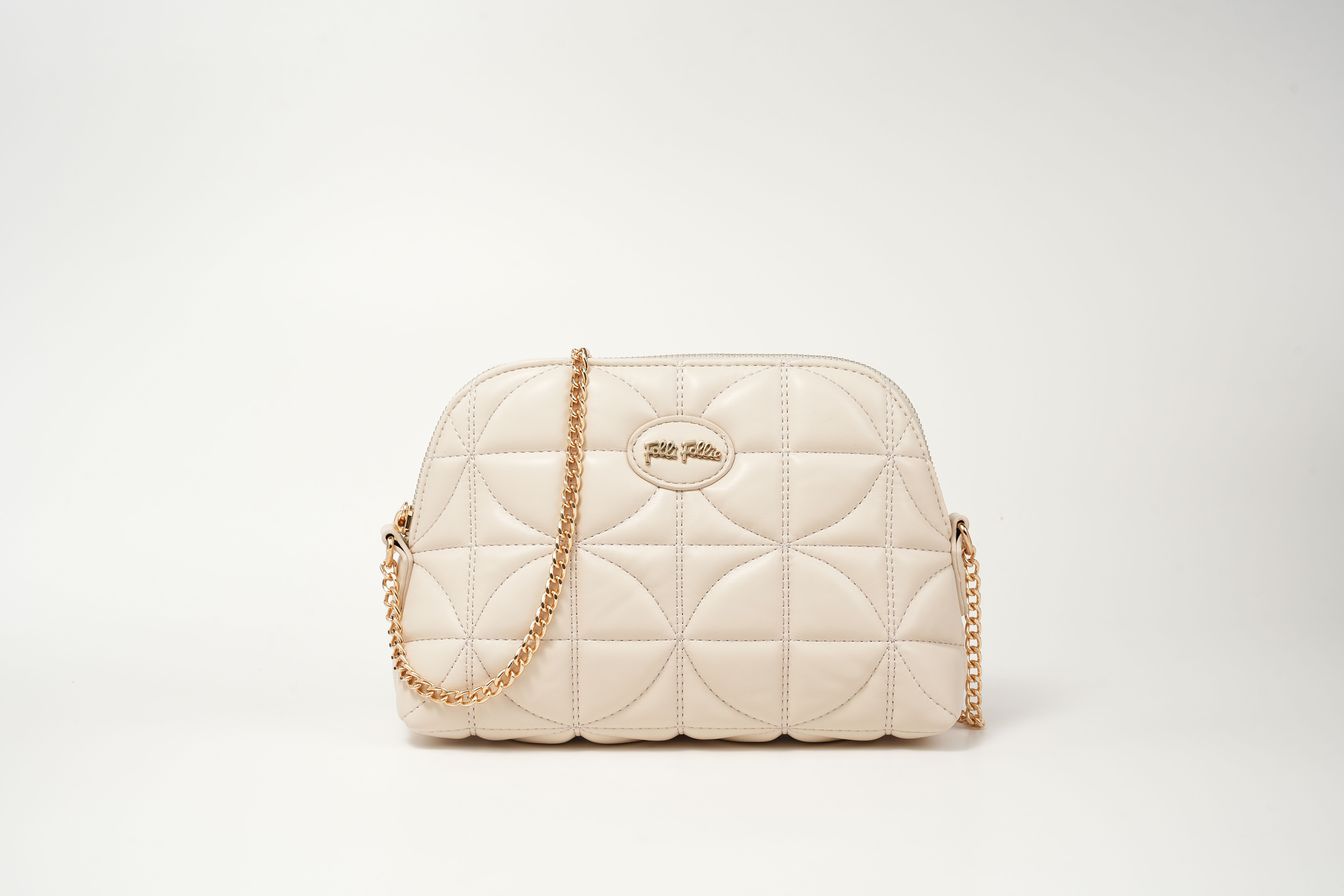 【Folli Follie 芙麗芙麗】 SB24PYP002 SB24PYP002 金邊小LOGO貝殼包-