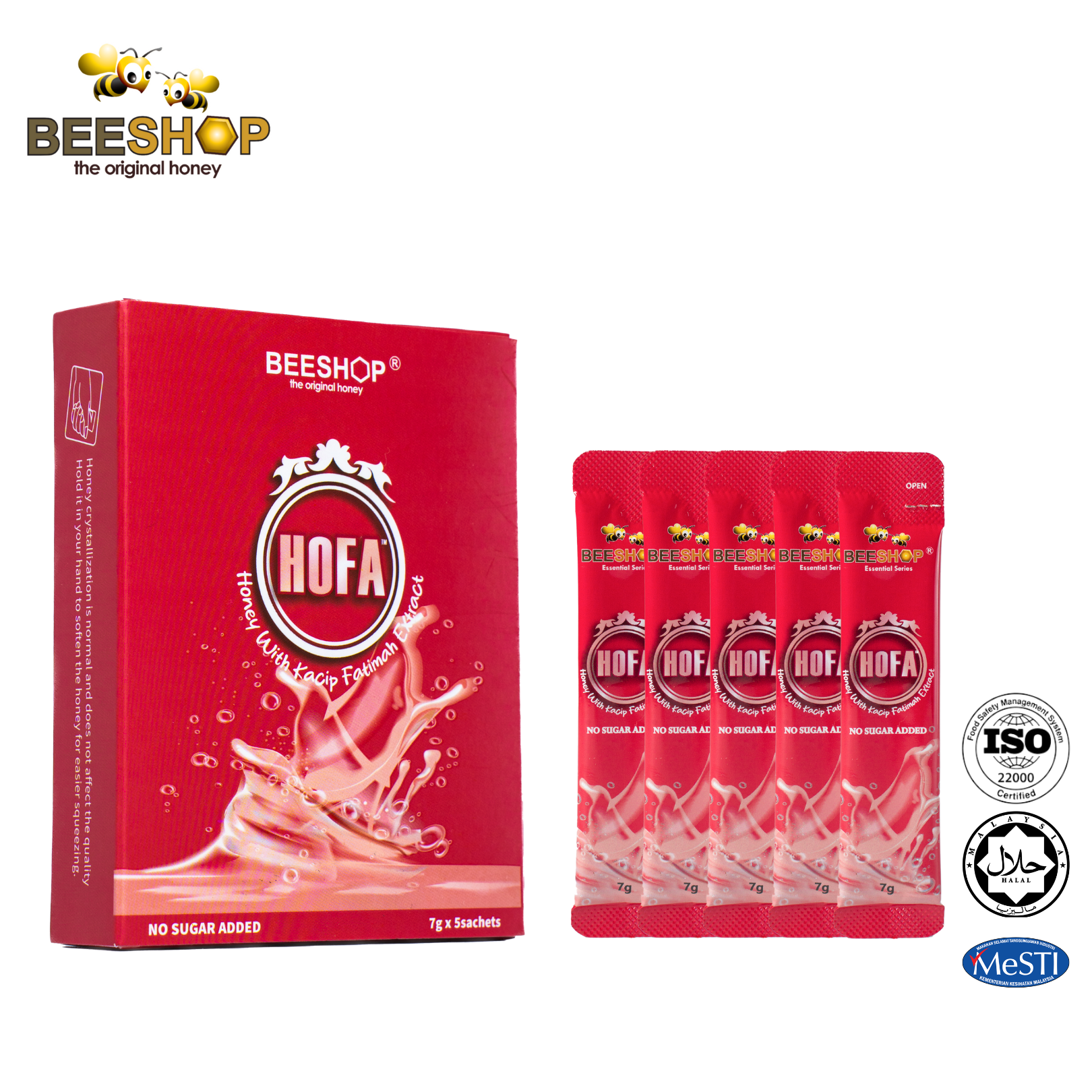 HOFA-Honey With Kacip Fatimah Extract 7g X 5 sachet [Halal & 100% Original]