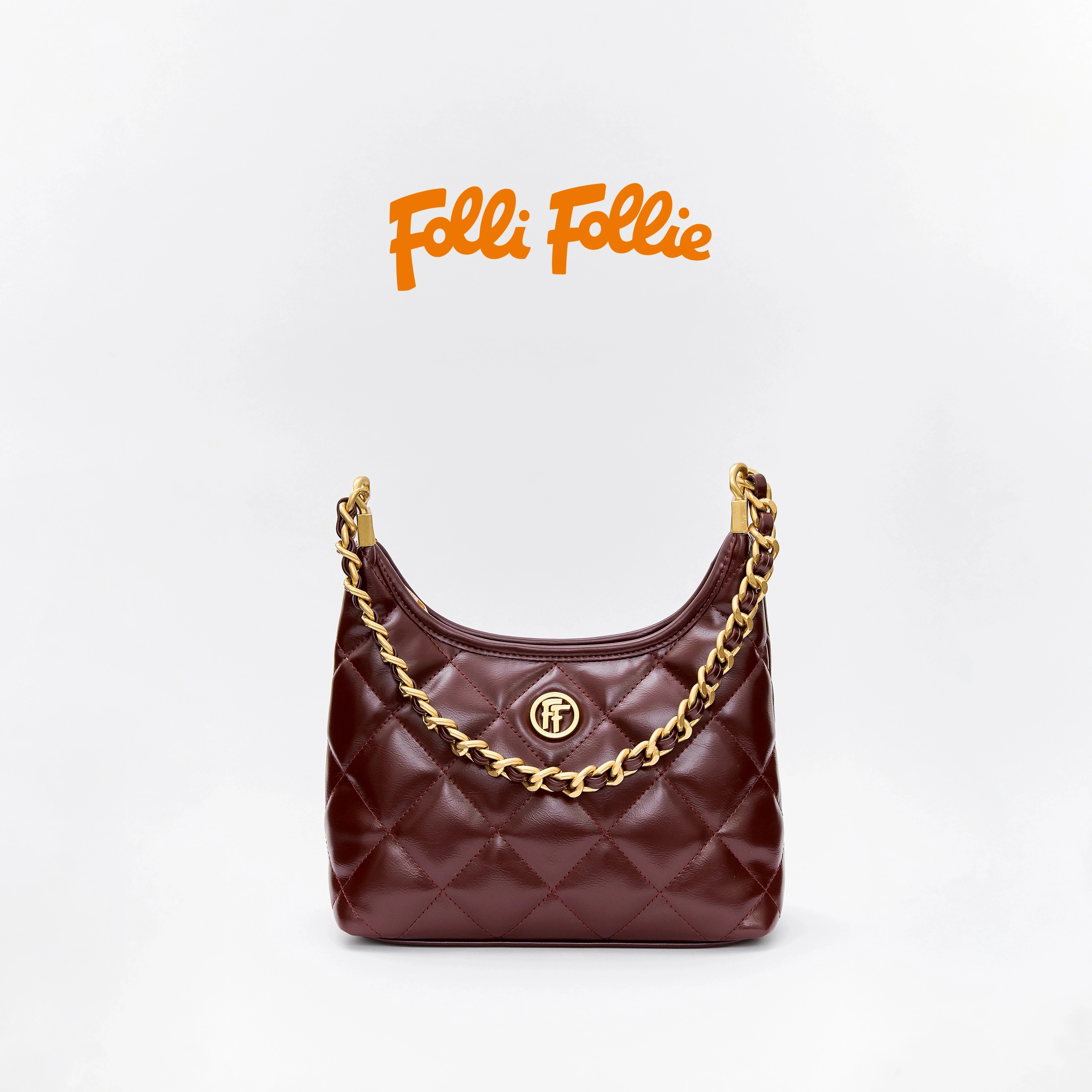 【Folli Follie 芙麗芙麗】菱格三用鏈包包