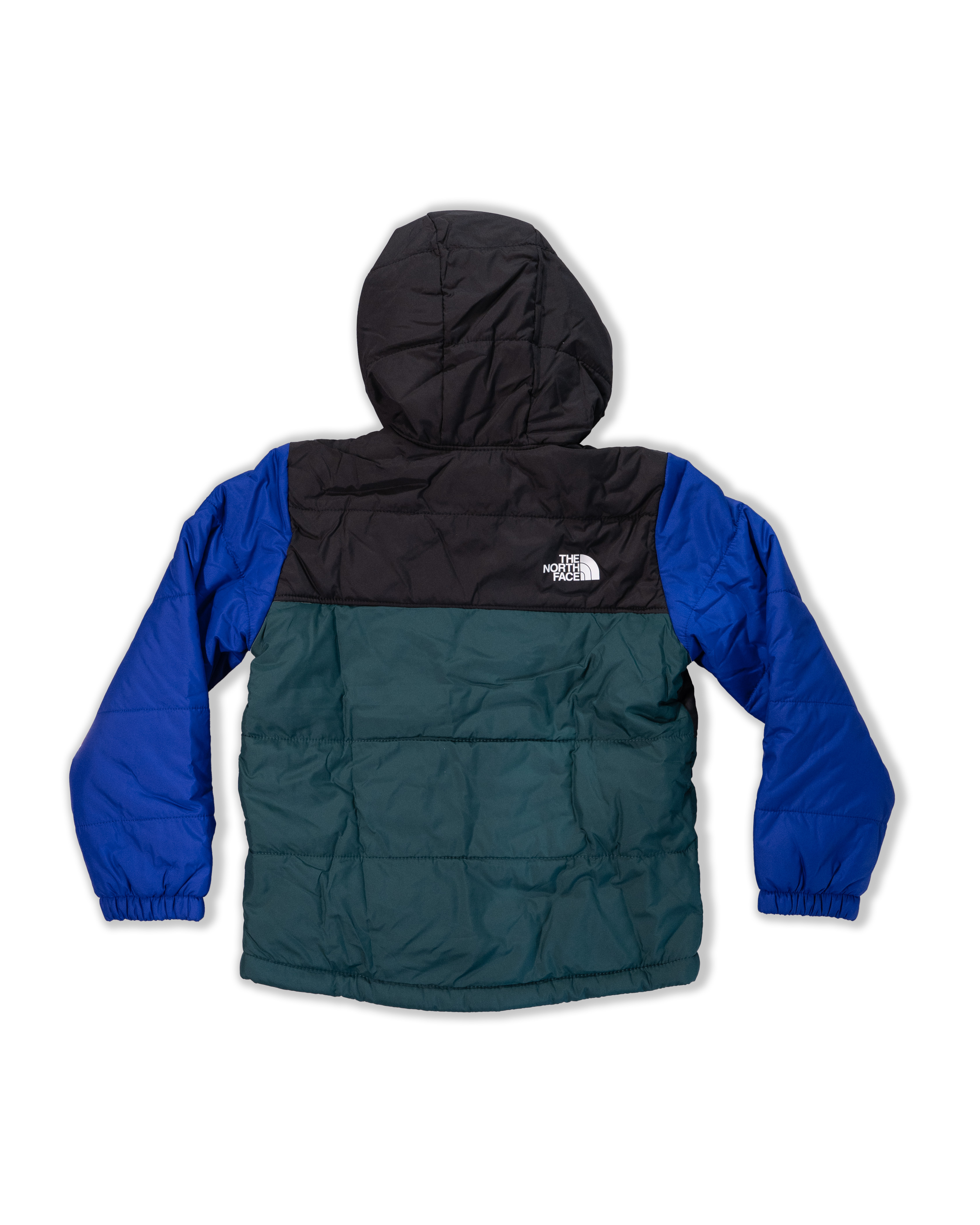 TNF北臉 0108 童 黑藍綠拼色 鋪棉