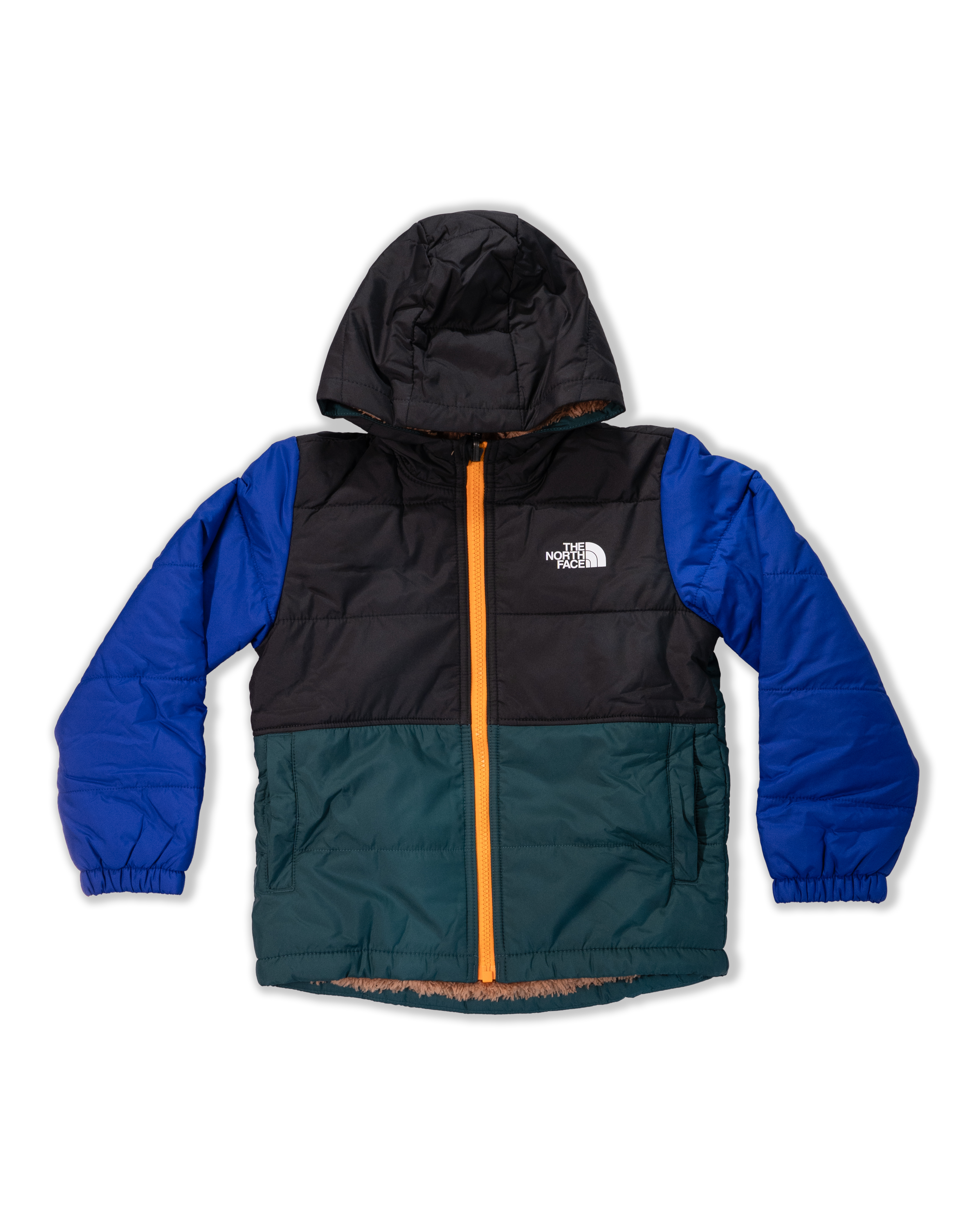 TNF北臉 0108 童 黑藍綠拼色 鋪棉