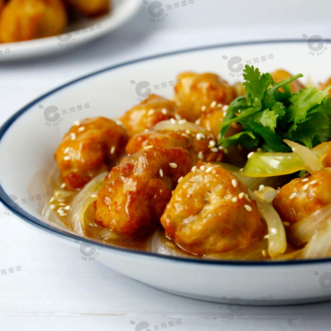 洋蔥照燒雞肉丸