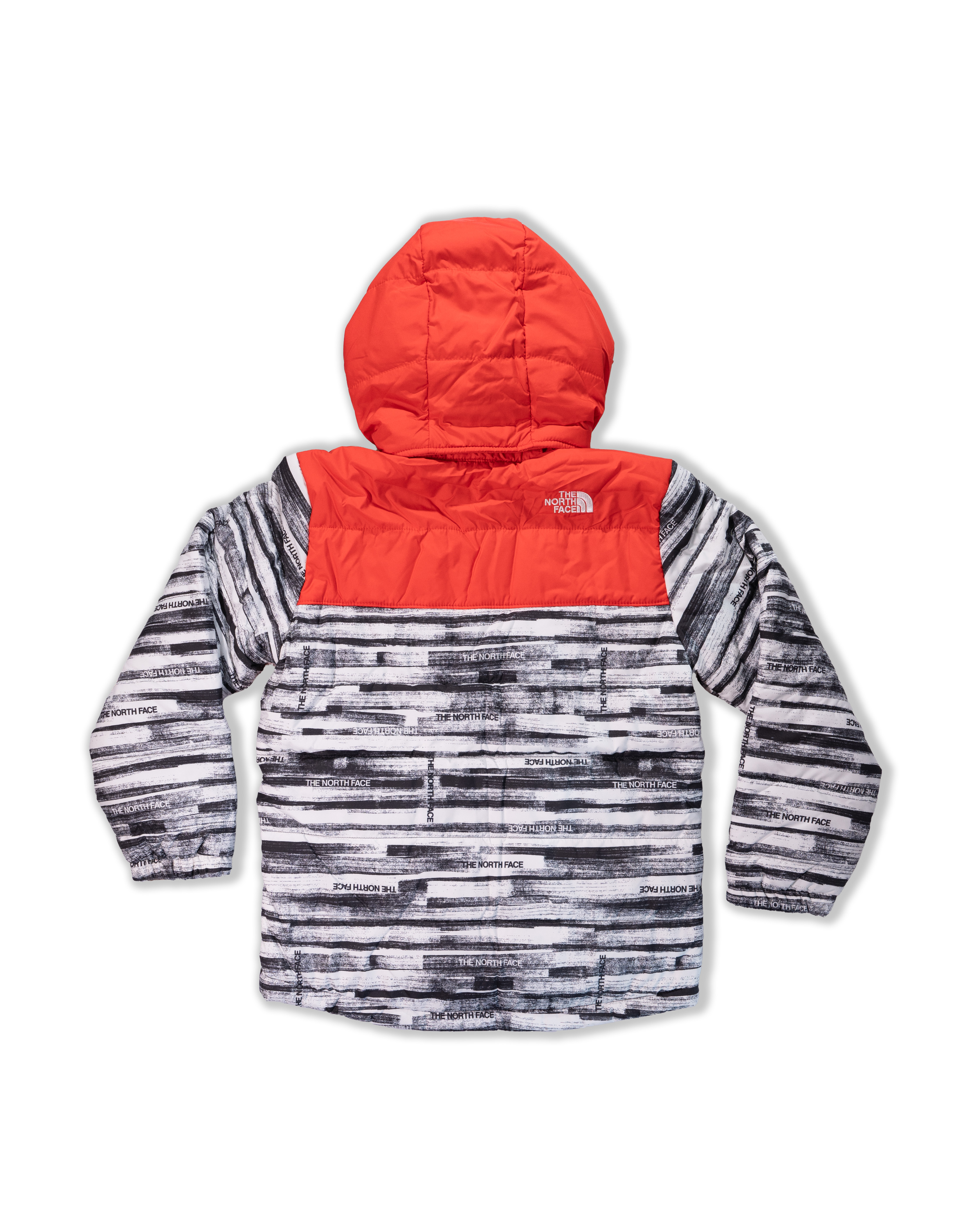 TNF北臉 0120 大童 紅斑馬紋 鋪棉