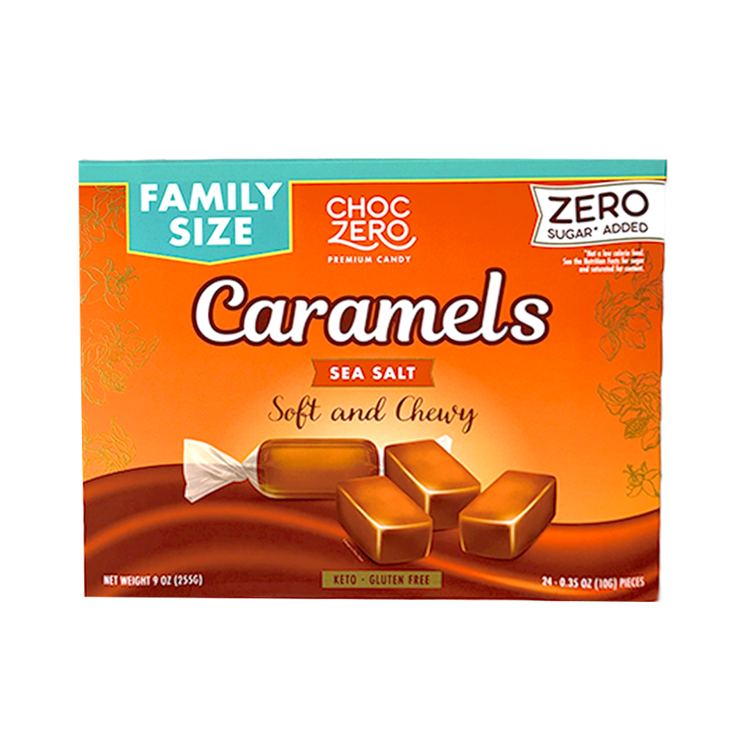 [新包裝] Choczero - 無糖海鹽焦糖軟糖 255g  (1盒24粒）