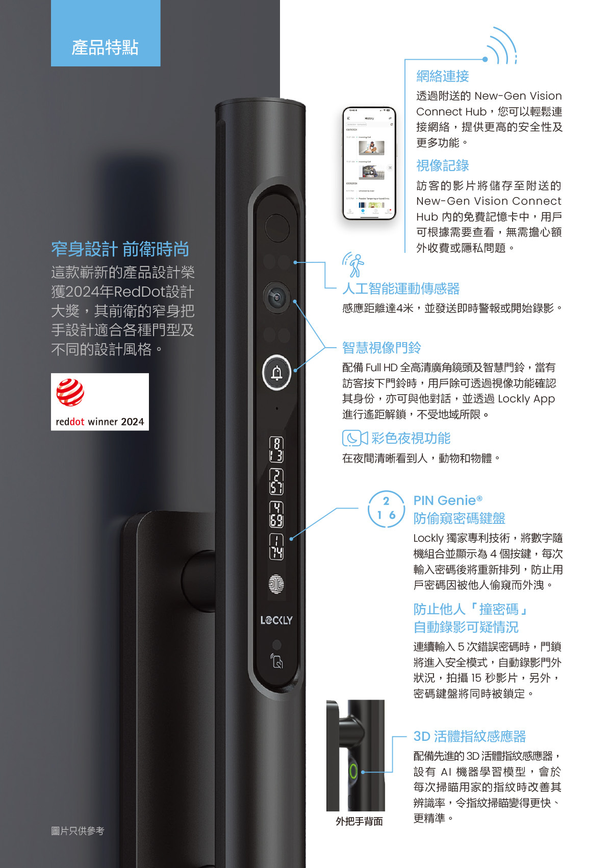 Lockly Styla 智能視像門鎖