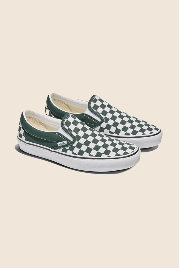 VANS - CLASSIC SLIP-ON 男女款滑板鞋(墨綠棋盤格)