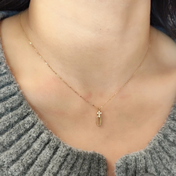 18K黃金鑽石頸鏈