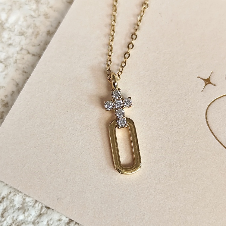 18K黃金鑽石頸鏈