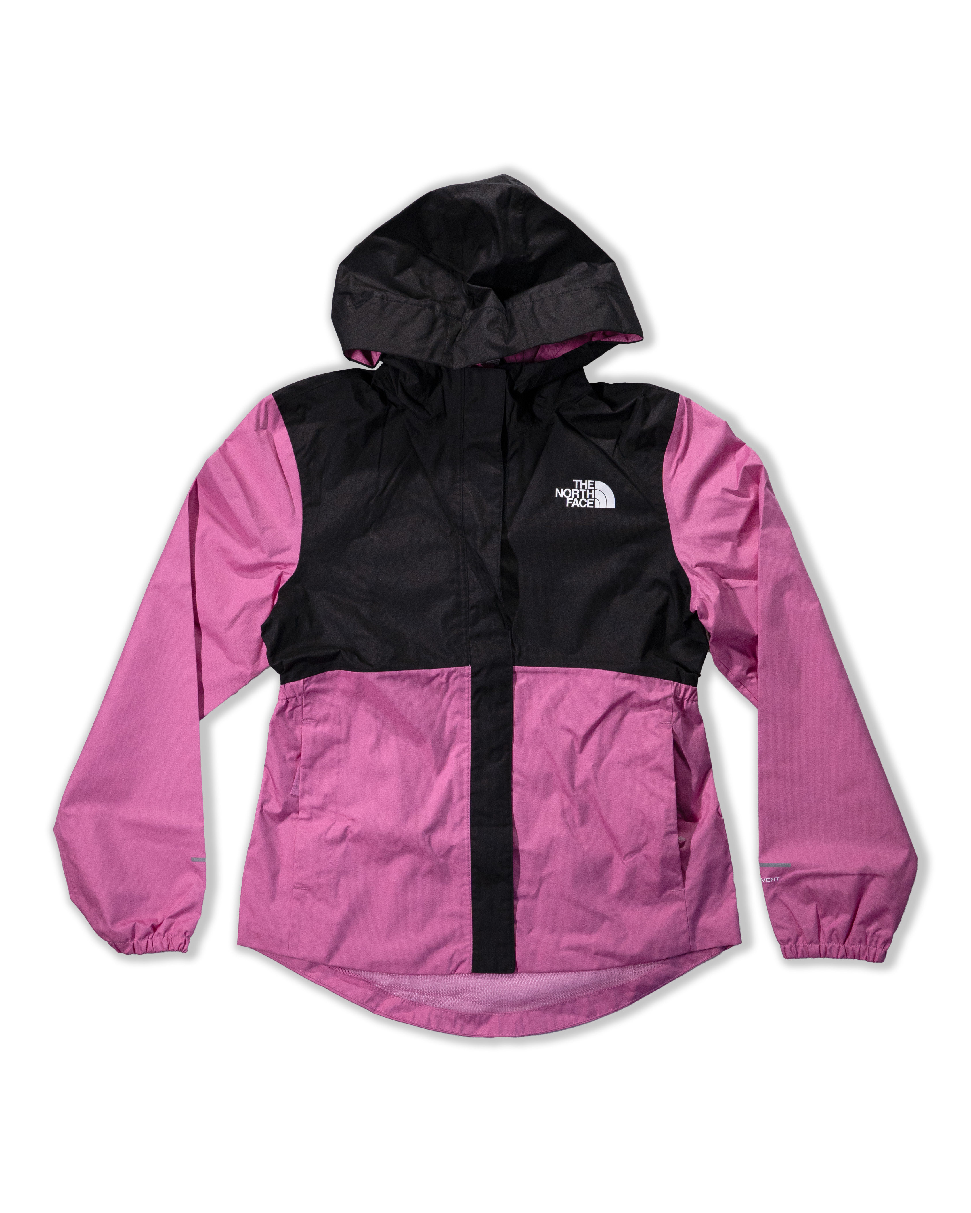 TNF北臉 0123 大童 黑桃粉拼色 Dryvent