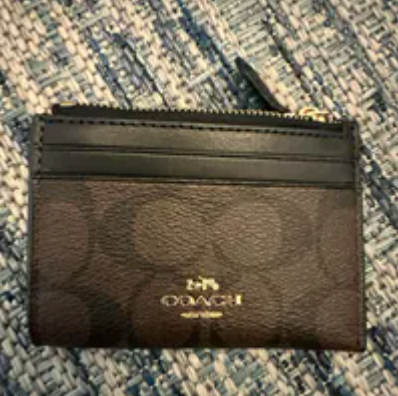 [S] COACH F88208 SIGNATURE MN ID SKY 2,BROWN/BLACK, 193971506272 (SCO1130)