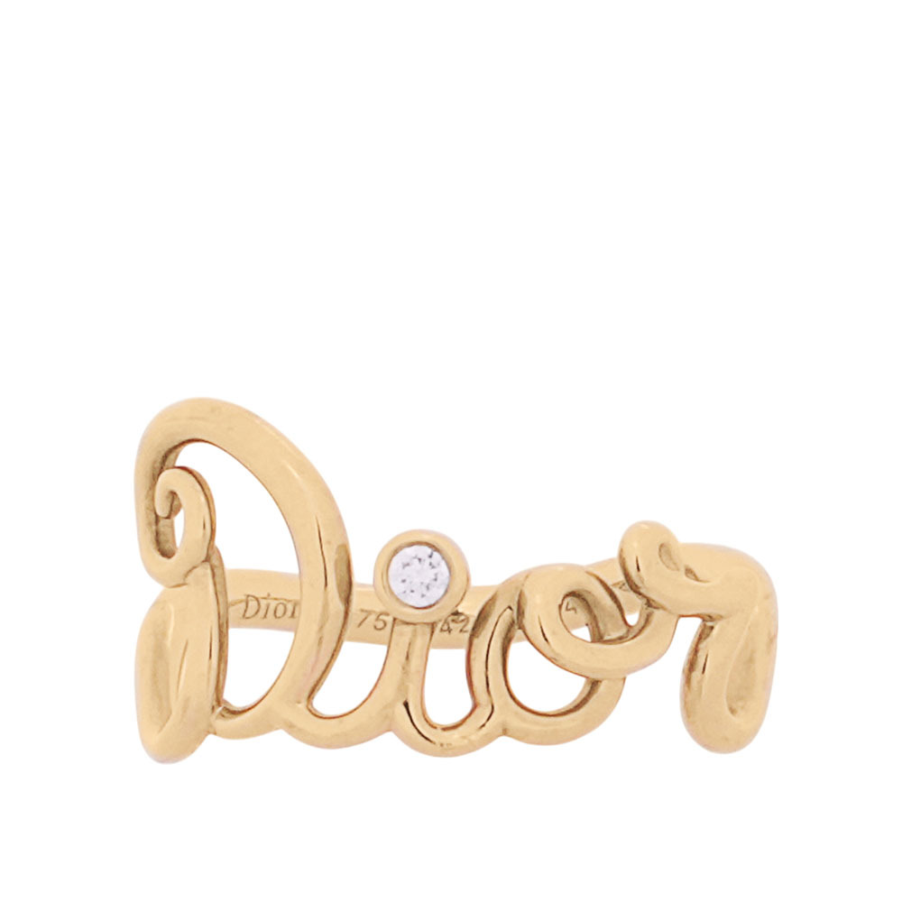 【CHRISTIAN DIOR】Dioramour 18K金標誌鑽戒