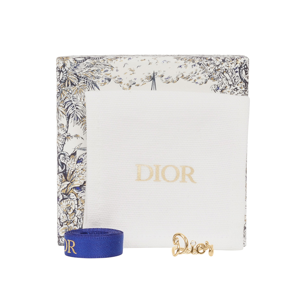 【CHRISTIAN DIOR】Dioramour 18K金標誌鑽戒(金色)(49)JOUI95052_0000_49