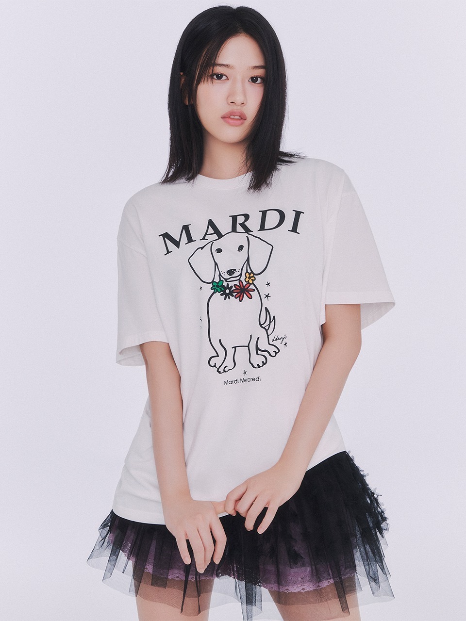 Mardi Mercredi UNISEX TSHIRT SWING THE TAIL DDANJI FLOWER NECKLACE MULTICOLOR