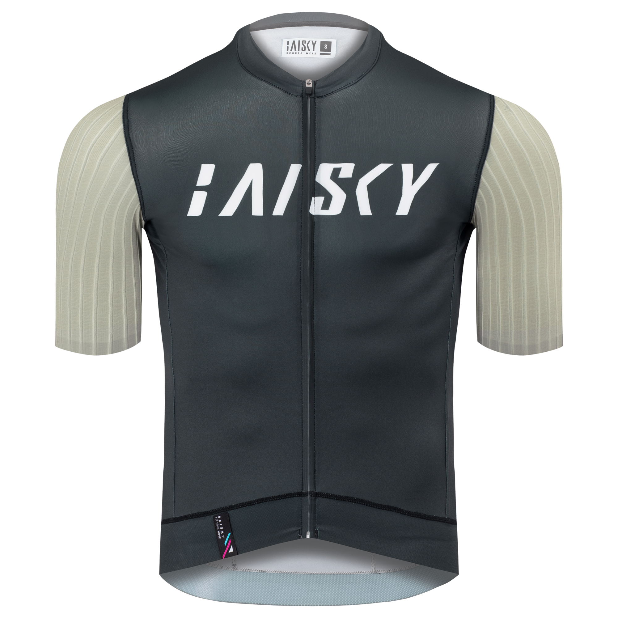 男款空力極短車衣 夏岳 卡其灰