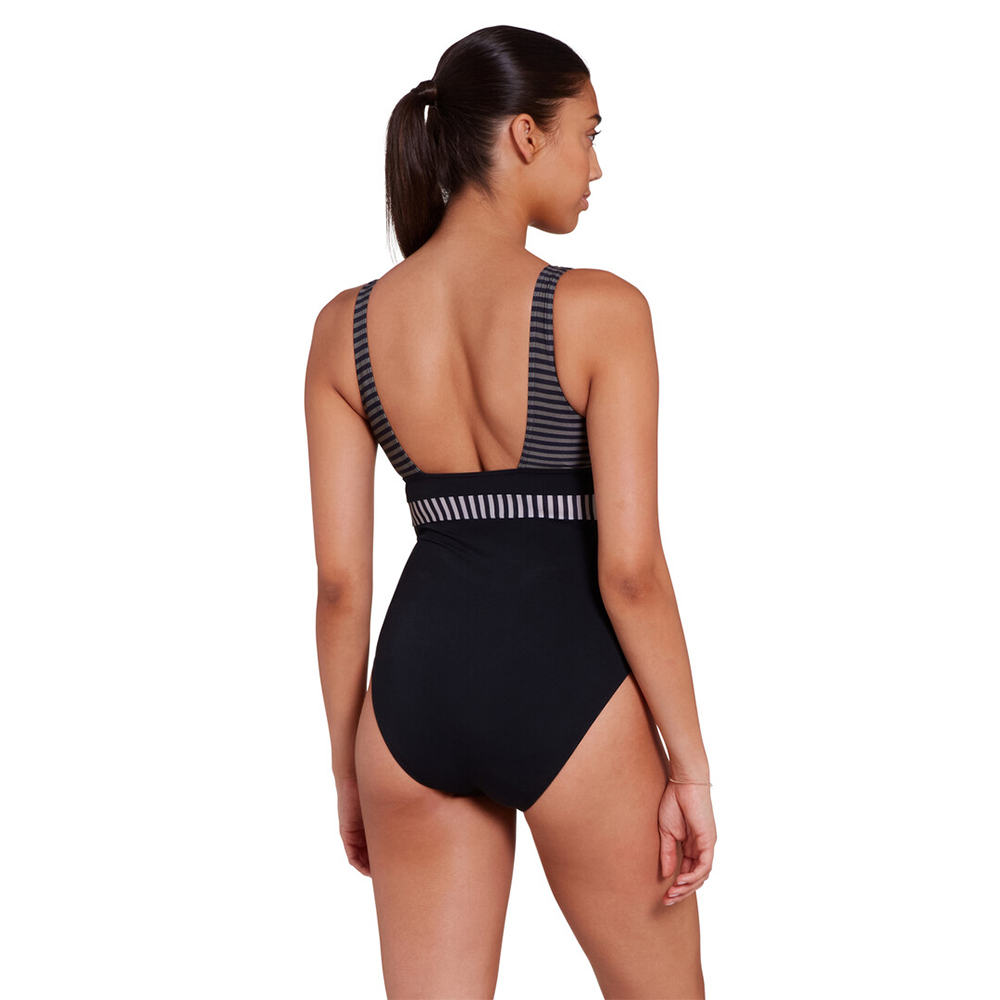 ZOGGS 女性《逐海之歌》V領運動連身泳裝