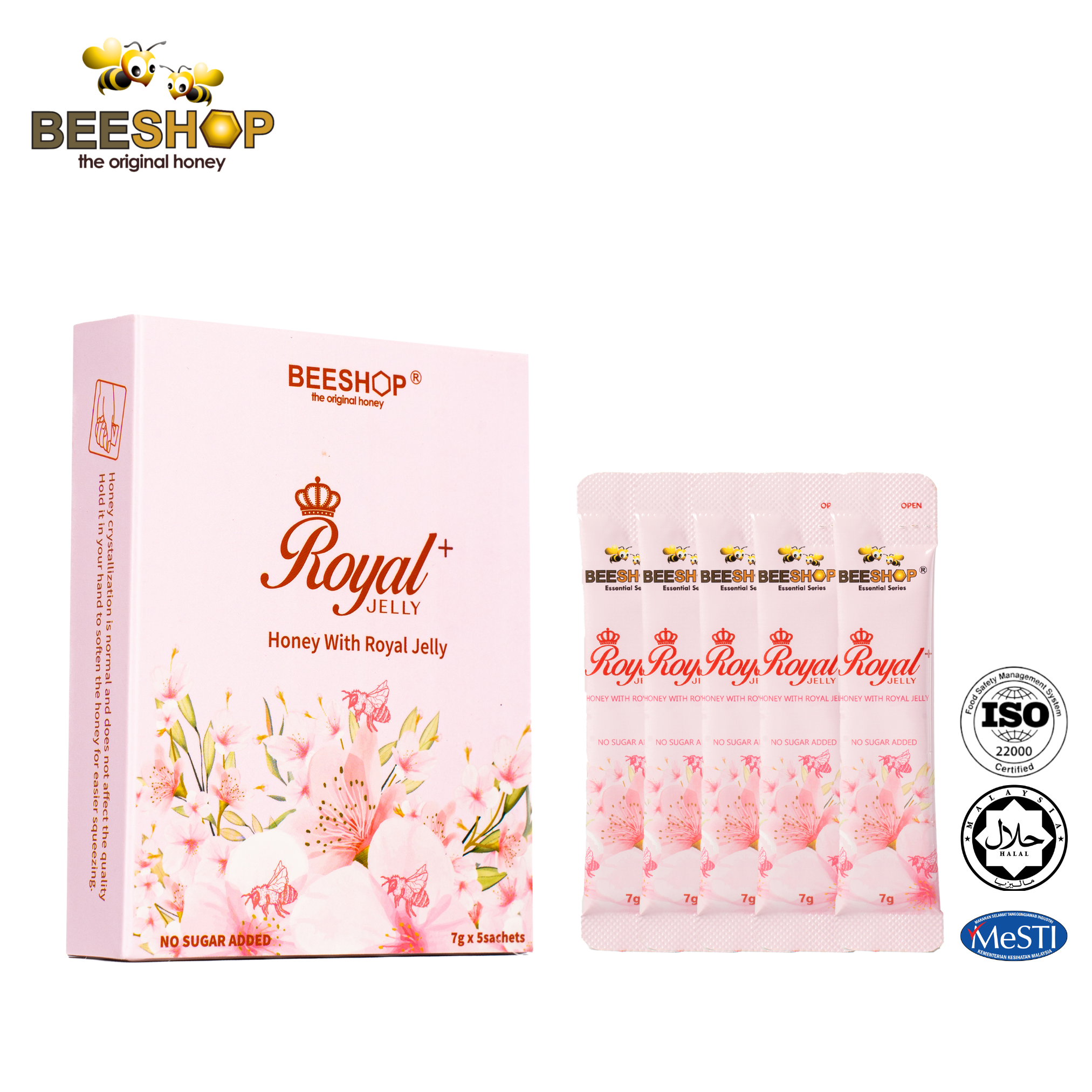 Honey Royal Jelly Sachet - 7g x 5 Sachets [Halal & 100% Original]
